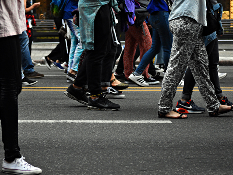 Feet on the street